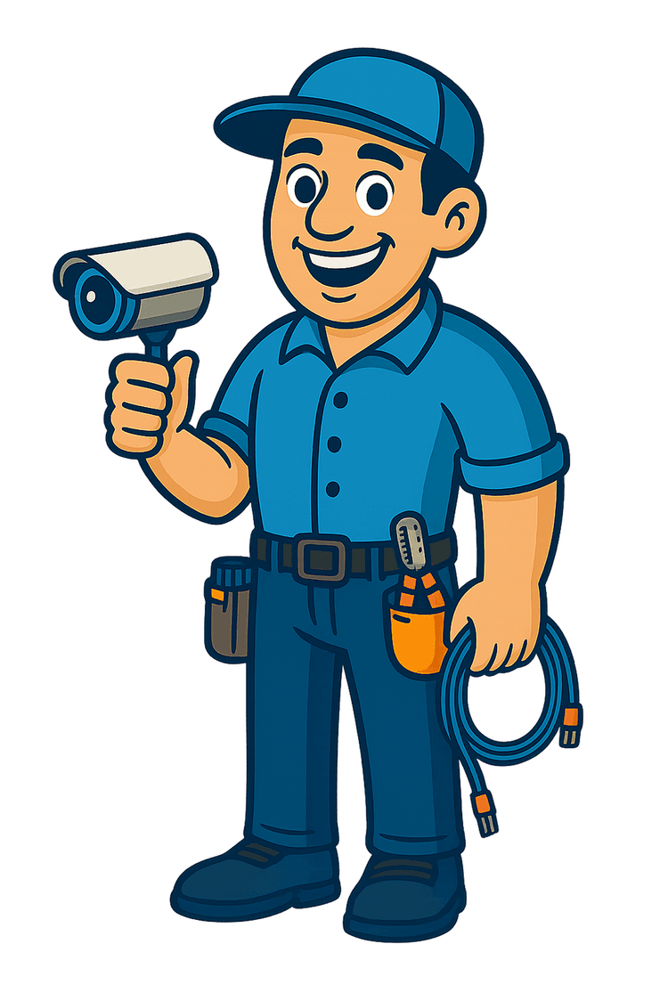 The Camera Guy — Call The Camera Guy mascot, Long Island security camera specialist